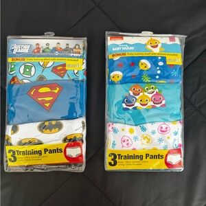 Justice League and Baby Shark Training Pants Set